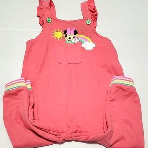 Disney Minnie Salmon Ruffled Comfy Slouchy 24M Baby Jumper